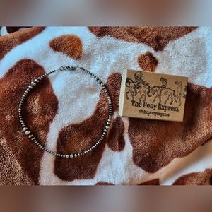 Sterling silver navajo pearl choker necklace